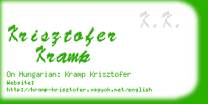 krisztofer kramp business card